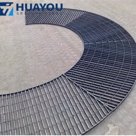 Materiale da costruzione Passerelle industriali Griglia in barra d'acciaio Piastra grigliata in acciaio zincato a caldo con piattaforma